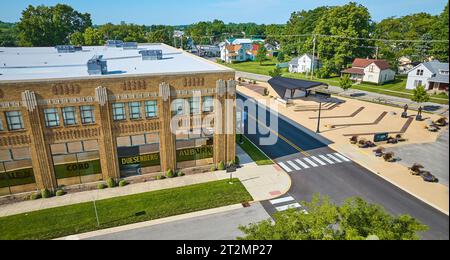 ACD-Museumsfenster mit Auburn Cord Duesenberg-Aufklebern Stockfoto