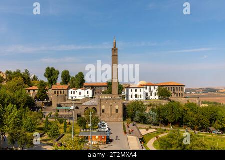 Die türkische Provinz Diyarbakir. Hz Süleyman-Moschee. Es hat seine historische Struktur seit Jahrhunderten erhalten. Es ist eine der wichtigsten Moscheen auf Isla Stockfoto