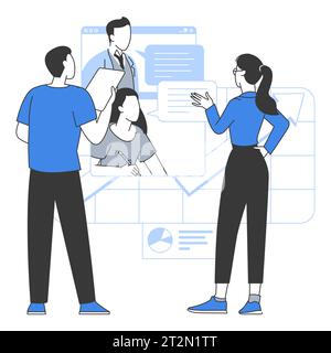 Startstart und Projektmanagement Stock Vektor