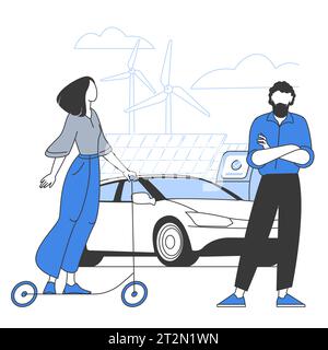 Solarenergie und Windkraft Stock Vektor