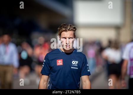 Liam Lawson Scuderia AlphaTauri während der FORMEL 1 LENOVO UNITED STATES GRAND PRIX 2023 - 19. Oktober bis 22. Oktober 2023 Circuit of Americas, Austin, Texas, USA Stockfoto