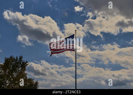 Ol' Glory die Flagge der Vereinigten Staaten von Amerika, die Rot-weiß-Blau! Stockfoto