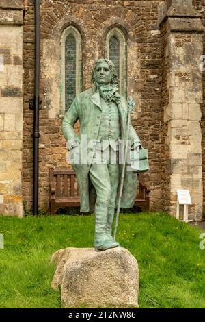 Statue von Samuel Taylor Coleridge, Ottery St Mary, Devon, England Stockfoto