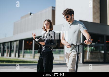 Ein Geschäftsteam bespricht Strategien für die Expansion in der Stadt, analysiert Daten und plant neue Chancen. Stockfoto