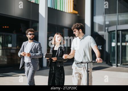 Verschiedene Fachleute diskutieren Strategien, analysieren Trends, planen Finanzen, verwalten Risiken und erkunden Möglichkeiten für eine erfolgreiche Geschäftsexpansion. Stockfoto