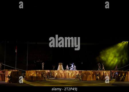 Santiago, Chile. Oktober 2023. Eröffnungszeremonie der Pan American Games 2023 in Santiago am 20. Oktober im Nationalstadion. Foto: Heuler Andrey/DiaEsportivo/Alamy Live News Credit: DiaEsportivo/Alamy Live News Stockfoto