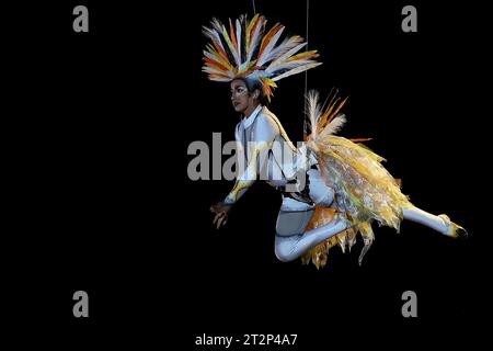 Santiago, Chile. Oktober 2023. Eröffnungszeremonie der Pan American Games 2023 in Santiago am 20. Oktober im Nationalstadion. Foto: Heuler Andrey/DiaEsportivo/Alamy Live News Credit: DiaEsportivo/Alamy Live News Stockfoto