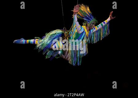 Santiago, Chile. Oktober 2023. Eröffnungszeremonie der Pan American Games 2023 in Santiago am 20. Oktober im Nationalstadion. Foto: Heuler Andrey/DiaEsportivo/Alamy Live News Credit: DiaEsportivo/Alamy Live News Stockfoto