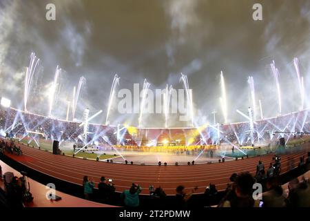 Santiago, Chile. Oktober 2023. Eröffnungszeremonie der Pan American Games 2023 in Santiago am 20. Oktober im Nationalstadion. Foto: Heuler Andrey/DiaEsportivo/Alamy Live News Credit: DiaEsportivo/Alamy Live News Stockfoto