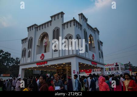 Amar Ekushey Buchmesse in Suhrawardi Udyan in Dhaka, Bangladesch. Stockfoto