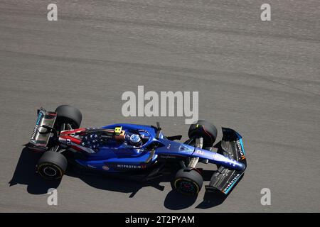 Austin, Vereinigte Staaten. Oktober 2023. 20. Oktober 2023, Circuit of the Americas, Austin, Formel 1Lenovo United States Grand Prix 2023, im Bild Logan Sargeant (USA), Williams Racing Credit: dpa/Alamy Live News Stockfoto