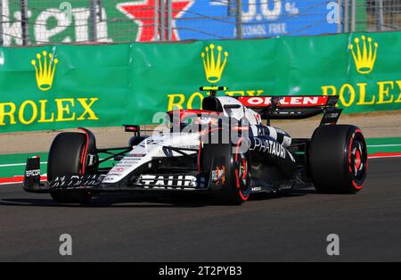 Austin, Vereinigte Staaten. Oktober 2023. 20. Oktober 2023, Circuit of the Americas, Austin, Formel 1Lenovo United States Grand Prix 2023, im Bild Yuki Tsunoda (JPN), Scuderia AlphaTauri Credit: dpa/Alamy Live News Stockfoto