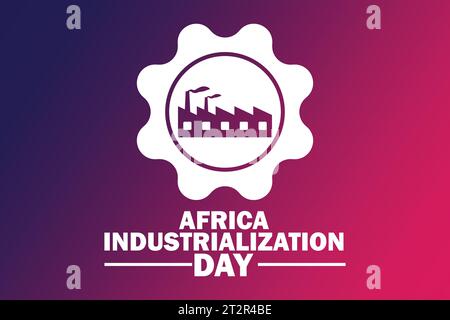 Afrika Industrialisierung Tag Vektor Illustration. Geeignet für Grußkarten, Poster und Banner Stock Vektor