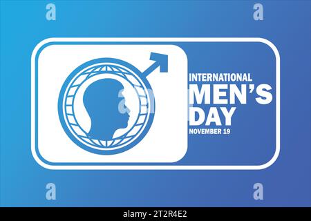 Internationaler Männertag. Vektorabbildung. November: Geeignet für Grußkarten, Poster und Banner Stock Vektor