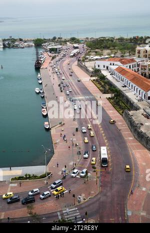 Avenida Blas de Lezo, außerhalb der ummauerten Stadt, Zentrum von Cartagena Stockfoto