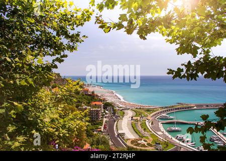 Cala del Forte an der Costa Ventimiglia, Ports Monaco. Stockfoto