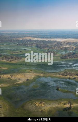 Luftaufnahme des Okavango-Deltas Stockfoto