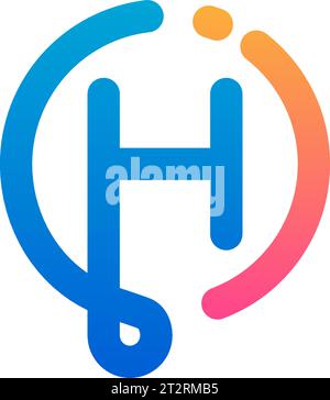 Hi-Logo, Hi-Monogramm, Initial Hi-Logo, Letter Hi-Logo, Symbol, Vektor Stock Vektor