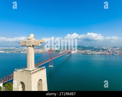 Luftaufnahme der Skyline von Lissabon Lissabon, Portugal, Europa Stockfoto