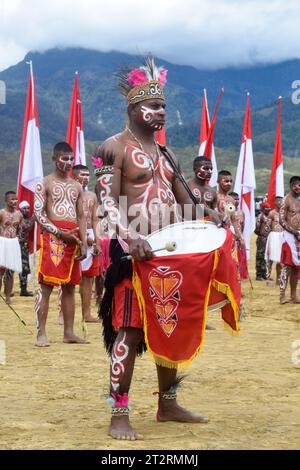 Eröffnungszeremonie des Baliem Valley Festivals Stockfoto