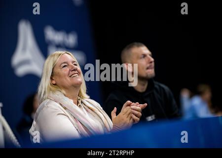 Antwerpen, Belgien. Oktober 2023. Ilse Van Parys ist beim European Open Tennis ATP Turnier am Samstag, den 21. Oktober 2023, in Antwerpen zu sehen. BELGA FOTO JASPER JACOBS Credit: Belga News Agency/Alamy Live News Stockfoto