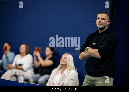 Antwerpen, Belgien. Oktober 2023. Davino Verhulst ist beim European Open Tennis ATP Turnier am Samstag, den 21. Oktober 2023, in Antwerpen zu sehen. BELGA FOTO JASPER JACOBS Credit: Belga News Agency/Alamy Live News Stockfoto