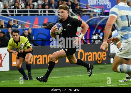 Julien Mattia / Le Pictorium - Argentinien gegen Neuseeland im Stade de France - 20/10/2023 - Frankreich / seine-Saint-Denis / Saint-Denis - Jordie Barrett im Halbfinale der Rugby-Weltmeisterschaft zwischen Argentinien und Neuseeland im Stade de France am 20. Oktober 2023. Stockfoto