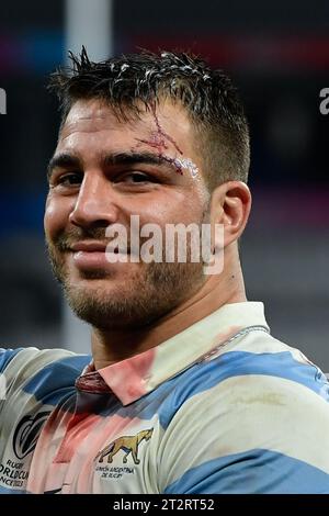 Julien Mattia / Le Pictorium - Argentinien gegen Neuseeland im Stade de France - 20/10/2023 - Frankreich / seine-Saint-Denis / Saint-Denis - Facundo Isa im Halbfinale der Rugby-Weltmeisterschaft zwischen Argentinien und Neuseeland im Stade de France am 20. Oktober 2023. Stockfoto