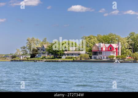 Blick auf die Landschaft von 71 Harbour Drive in Bay Point Stockfoto