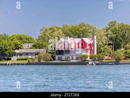 Blick auf die Landschaft von 71 Harbour Drive in Bay Point Stockfoto