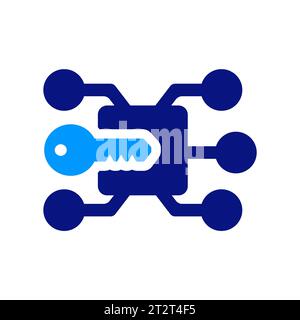 Cyber Security, Service, Antiviren-Software, Managed Security Solutions, Kryptografie, Verschlüsselung, Algorithmus, Blockchain-Technologie. Workflow Stockfoto