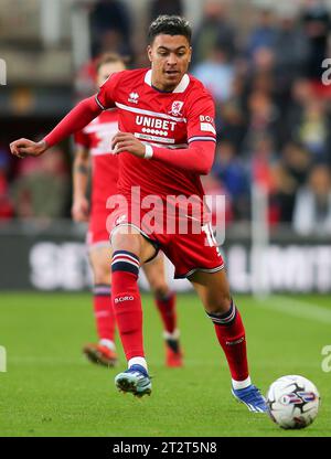 Middlesbrough, Großbritannien. Oktober 2023. Middlesbrough's Morgan Rogers während des Sky Bet Championship Matches zwischen Middlesbrough und Birmingham City im Riverside Stadium, Middlesbrough am Samstag, den 21. Oktober 2023. (Foto: Michael Driver | MI News) Credit: MI News & Sport /Alamy Live News Stockfoto