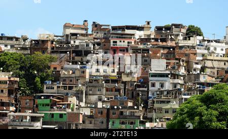 Die Favela Vidigal in Rio de Janeiro Stockfoto