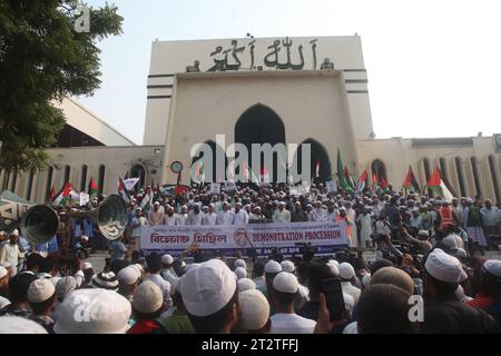 Dhaka Bangladesch 10. Oktober 2023, die islamische Bewegung führte Demonstrationen und Märsche gegen die illegale israelische Besetzung Palästinas durch. Nazmul isla Stockfoto