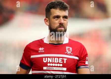 Middlesbrough, Großbritannien. Oktober 2023. Middlesbrough's Tommy Smith während des Sky Bet Championship-Spiels zwischen Middlesbrough und Birmingham City im Riverside Stadium, Middlesbrough am Samstag, den 21. Oktober 2023. (Foto: Michael Driver | MI News) Credit: MI News & Sport /Alamy Live News Stockfoto
