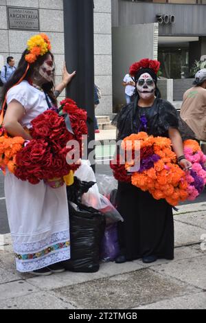 Die Catrina-Parade in Mexiko-Stadt Stockfoto