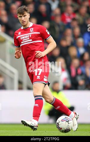Middlesbrough, Großbritannien. Oktober 2023. Middlesbrough's Paddy McNair während des Sky Bet Championship Matches zwischen Middlesbrough und Birmingham City im Riverside Stadium, Middlesbrough am Samstag, den 21. Oktober 2023. (Foto: Michael Driver | MI News) Credit: MI News & Sport /Alamy Live News Stockfoto