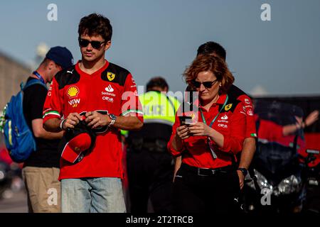 Charles Leclerc (MON) Ferrari SF-23 während der FORMEL 1 LENOVO UNITED STATES GRAND PRIX 2023 - 19. Oktober bis 22. Oktober 2023 Circuit of Americas, Austin, Texas, USA Stockfoto