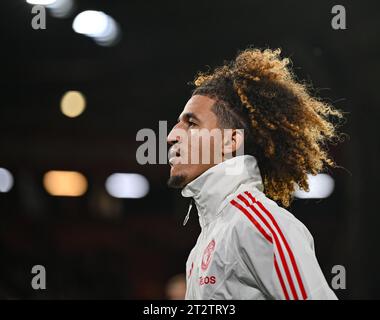 Bramall Lane, Sheffield, Großbritannien. Oktober 2023. Premier League Football, Sheffield United gegen Manchester United; Hannibal Mejbri von Manchester United Credit: Action Plus Sports/Alamy Live News Stockfoto