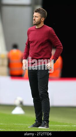 Middlesbrough, Großbritannien. Oktober 2023. Middlesbrough-Manager Michael Carrick während des Sky Bet Championship-Spiels zwischen Middlesbrough und Birmingham City im Riverside Stadium, Middlesbrough am Samstag, den 21. Oktober 2023. (Foto: Michael Driver | MI News) Credit: MI News & Sport /Alamy Live News Stockfoto