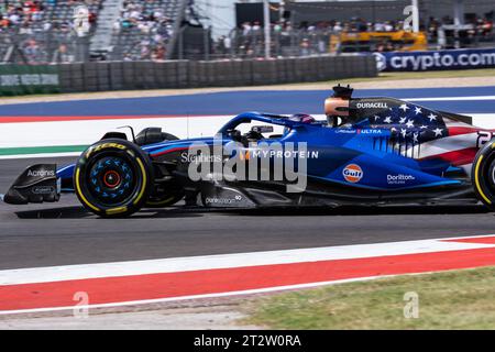 Texas, USA. Oktober 2023. Alexander Albon #23 für das Williams Racing Team in Aktion beim Formel 1 Lenovo United States Grand Prix auf dem Circuit of the Americas in Austin Texas. Quelle: csm/Alamy Live News Stockfoto