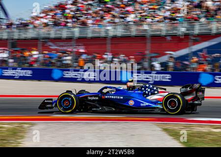 Logan Sargeant (USA) Williams Racing während der FORMEL 1 LENOVO UNITED STATES GRAND PRIX 2023 - 19. Oktober bis 22. Oktober 2023 Circuit of Americas, Austin, Texas, Stockfoto