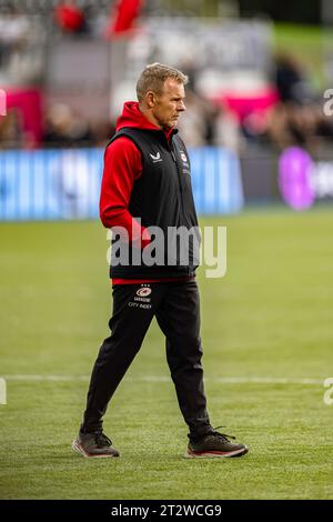 LONDON, VEREINIGTES KÖNIGREICH. Oktober 23. Saracens Director of Rugby: Mark McCall während Saracens vs Bath Rugby - Gallagher Premiership Rugby R2 im StoneX Stadium am Samstag, 21. Oktober 2023. LONDON ENGLAND. Quelle: Taka G Wu/Alamy Live News Stockfoto