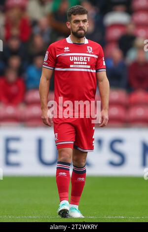 Middlesbrough, Großbritannien. Oktober 2023. Tommy Smith #2 von Middlesbrough während des Sky Bet Championship Matches Middlesbrough gegen Birmingham City im Riverside Stadium, Middlesbrough, Großbritannien, 21. Oktober 2023 (Foto: Gareth Evans/News Images) in Middlesbrough, Großbritannien am 21. Oktober 2023. (Foto: Gareth Evans/News Images/SIPA USA) Credit: SIPA USA/Alamy Live News Stockfoto