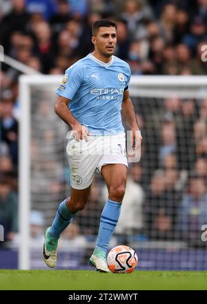 MANCHESTER, GROSSBRITANNIEN. Oktober 2023. Rodri von Manchester City während des Premier League-Spiels im Etihad Stadium in MANCHESTER. Der Bildnachweis sollte lauten: Gary Oakley/Sportimage Credit: Sportimage Ltd/Alamy Live News Stockfoto
