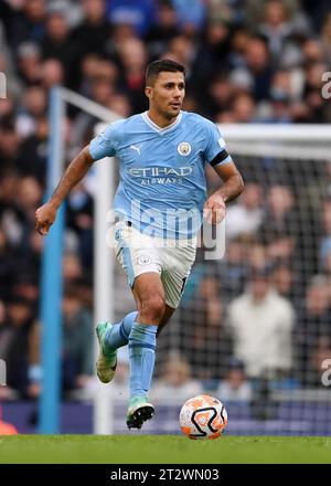 MANCHESTER, GROSSBRITANNIEN. Oktober 2023. Rodri von Manchester City während des Premier League-Spiels im Etihad Stadium in MANCHESTER. Der Bildnachweis sollte lauten: Gary Oakley/Sportimage Credit: Sportimage Ltd/Alamy Live News Stockfoto