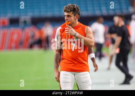 Canes WR Xavier Restrepo - Miami Gardens, Florida, USA. 21. Oktober 2023. Miami Hurricanes / Clemson - NCAA, Miami Gardens, Florida, USA. Februar 2023. Quelle: CHRIS ARJOON/Alamy Live News Stockfoto