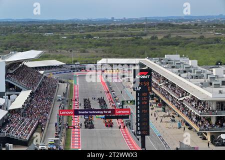 Austin, Etats Unis. Oktober 2023. Startaufstellung beim Formel 1 Lenovo United States Grand Prix 2023, 18. Runde der Formel 1-Weltmeisterschaft 2023 vom 20. Bis 22. Oktober 2023 auf dem Circuit of the Americas, in Austin, USA - Foto DPPI Credit: DPPI Media/Alamy Live News Stockfoto