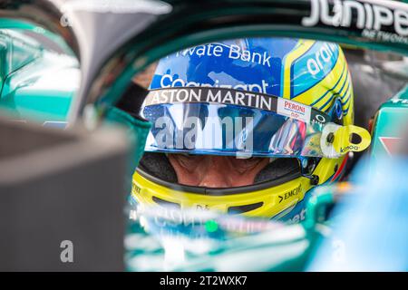 Fernando Alonso (SPA) Aston Martin F1 Team AMR23 beim Samstag Sprint Rennen der FORMEL 1 LENOVO UNITED STATES GRAND PRIX 2023 - 19. Okt. bis 22. Okt. 20 Stockfoto