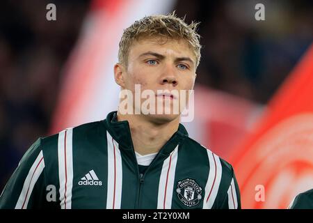 Sheffield, Großbritannien. Oktober 2023. Rasmus Hojlund #11 von Manchester United am 21. Oktober 2023 (Foto: Conor Molloy/News Images) in Sheffield, United Kingdom am 21. Oktober 2023. (Foto: Conor Molloy/News Images/SIPA USA) Credit: SIPA USA/Alamy Live News Stockfoto